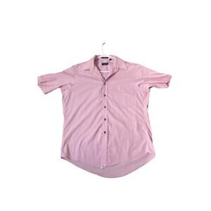 VTG Christian Dior Monsieur La Chemise Pink Short Sleeved Men's Button Up Shirt